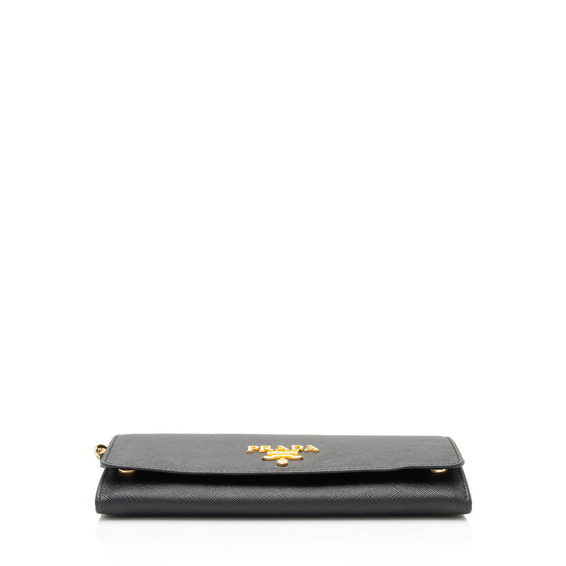 Prada - Black Saffiano Leather Small Wallet | Mitchell Stores